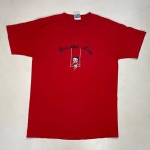 VINTAGE Betty Boop Beautiful Lady T-shirt Men Medium Red Short Sleeve